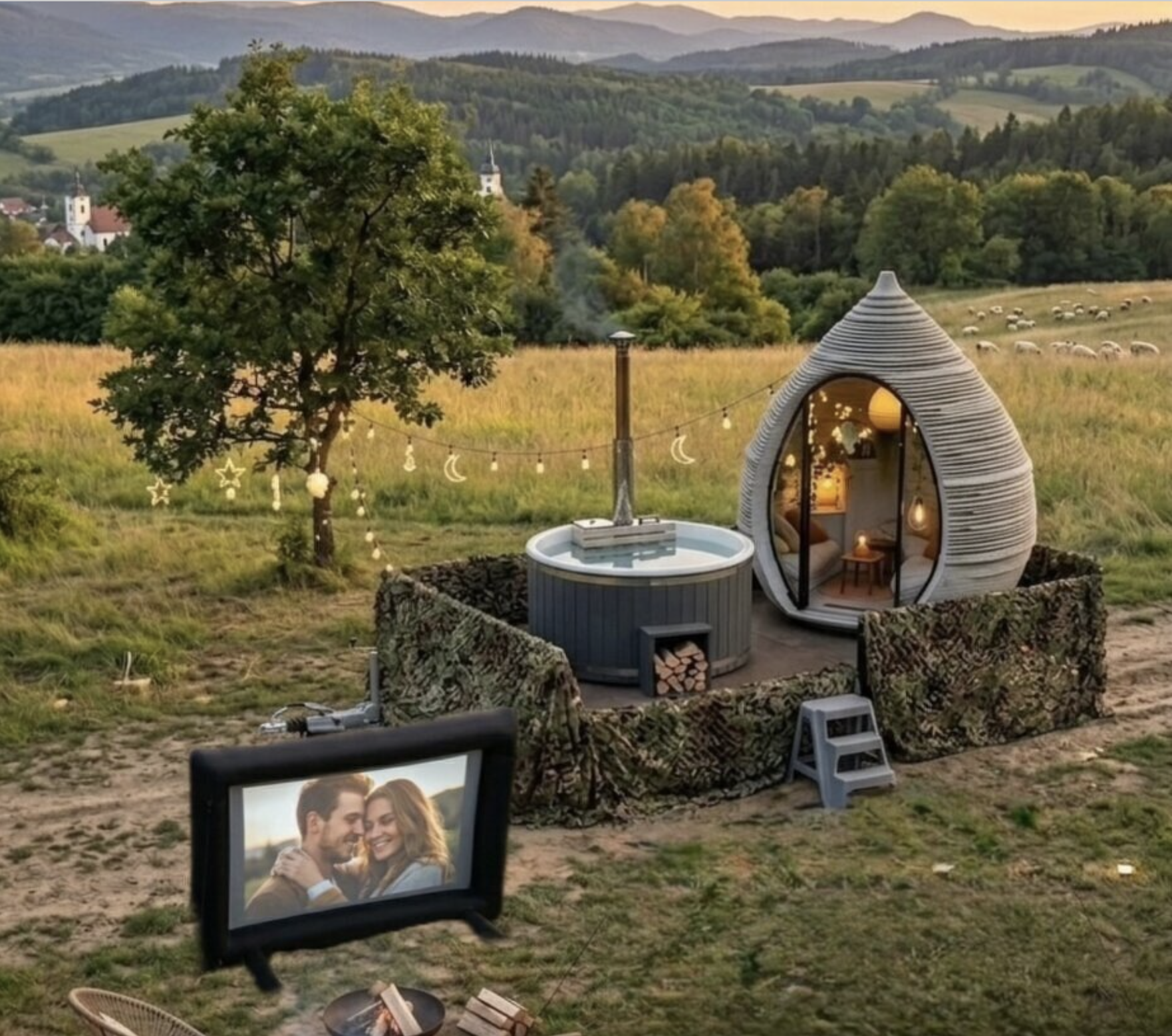 Ocelový skelet KOKON pro glamping na prodej